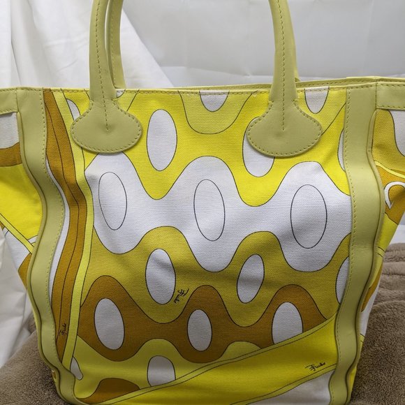 Emilio Pucci Leather/Canvas Bag - Picture 3 of 13